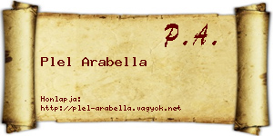 Plel Arabella névjegykártya